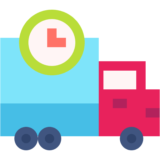 Delivery truck transportation clock delivery icon Delivery truck transportation clock delivery icon
