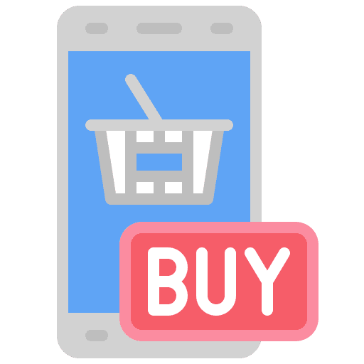 Buy online mobile phone electronics ecommerce icon Buy online mobile phone electronics ecommerce icon