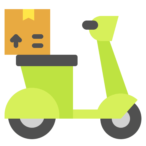 Delivery transport delivery scooter icon