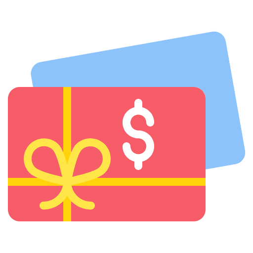 Gift card dollar symbol commerce and shopping present icon