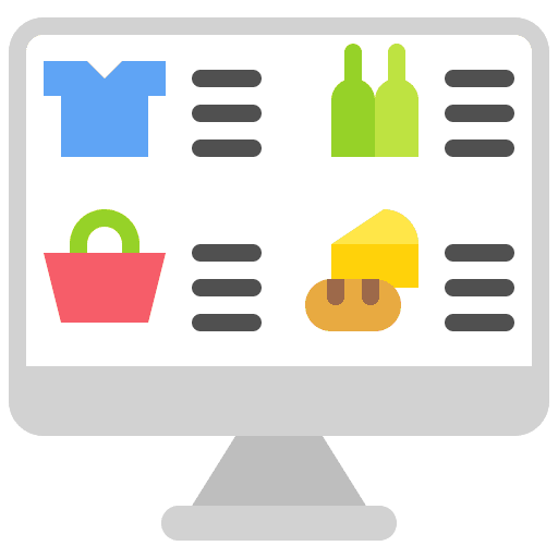 Online shopping electronics ecommerce online shopping icon