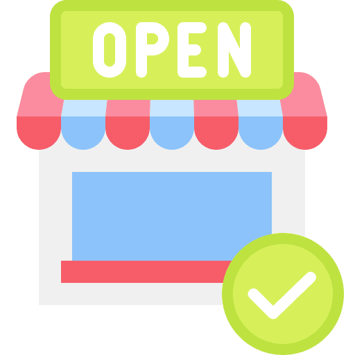 Open store building commerce and shopping icon