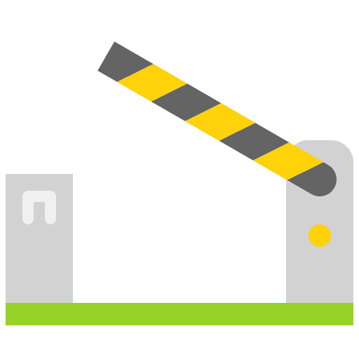 Parking barrier accessibility access security gate icon