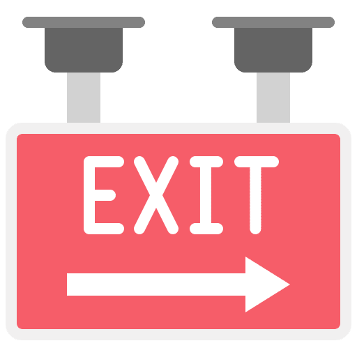 Exit signboard exit security icon Exit signboard exit security icon