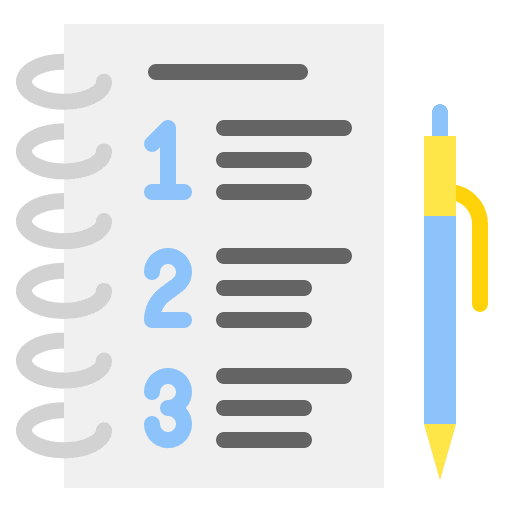 List list notebook files and folders icon List list notebook files and folders icon