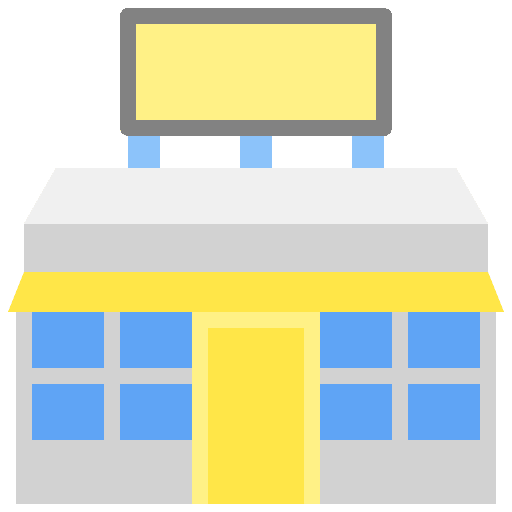 Supermarket building mall shop icon Supermarket building mall shop icon