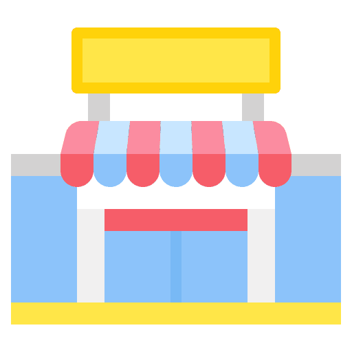 Supermarket store building commerce icon Supermarket store building commerce icon