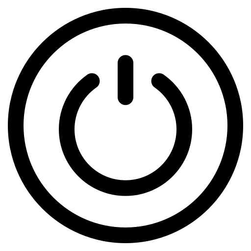 Power off interface button icon