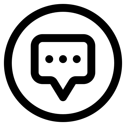 Chat speech bubble communications message icon