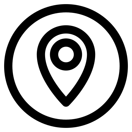 Location maps and location map pointer pin icon