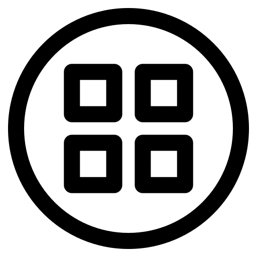 Menu options grid interface icon