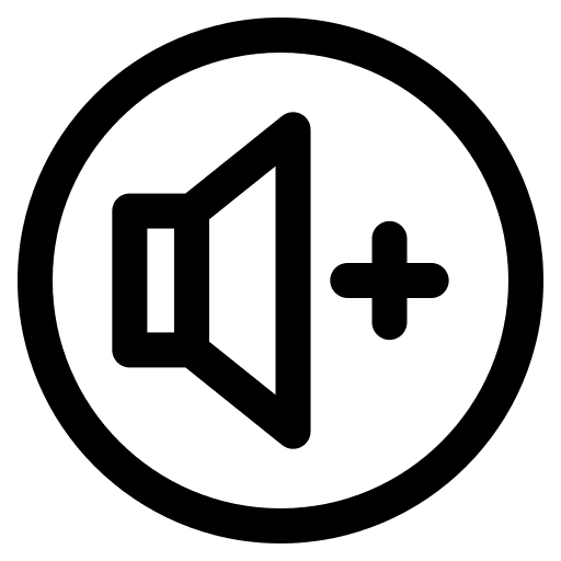 Volume up interface speaker sound icon