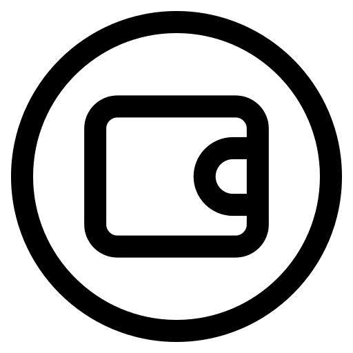 Wallet holder user interface billfold icon