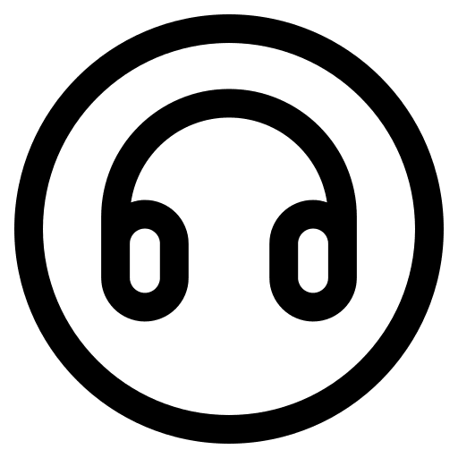 Headphones interface music and multimedia headphones icon