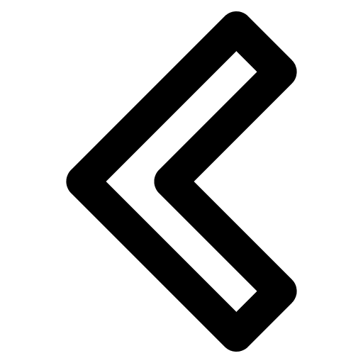 Left chevron back left arrow orientation icon