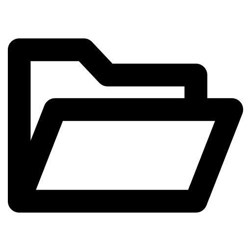 Open folder ui document files and folders icon