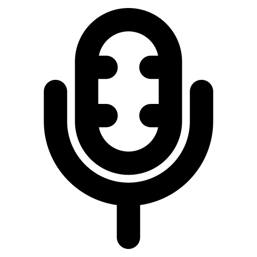 Microphone radio voice recording communications icon Microphone radio voice recording communications icon