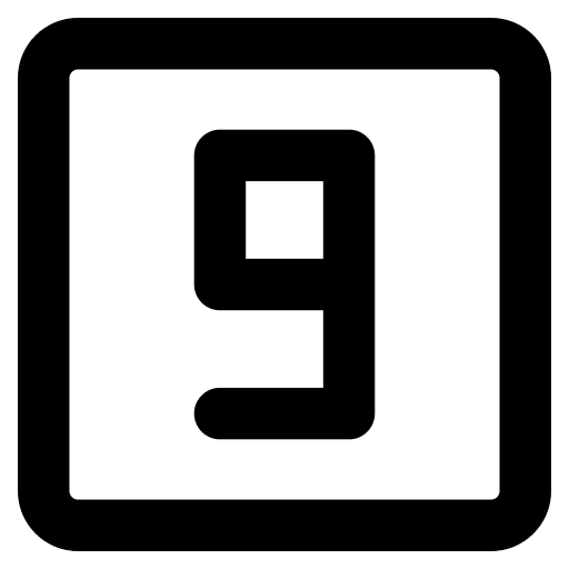 Nine number nine interface icon Nine number nine interface icon