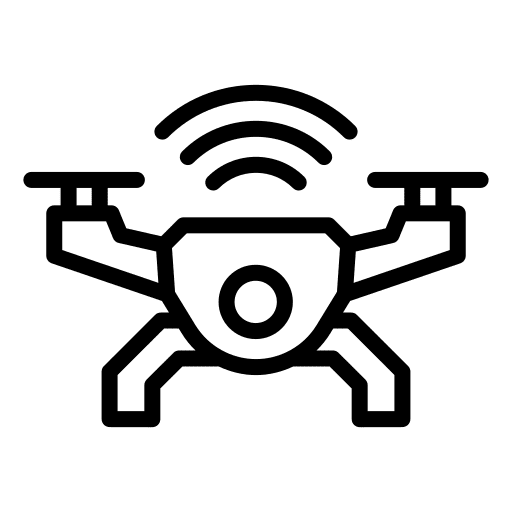 Drone aerial networking drone icon