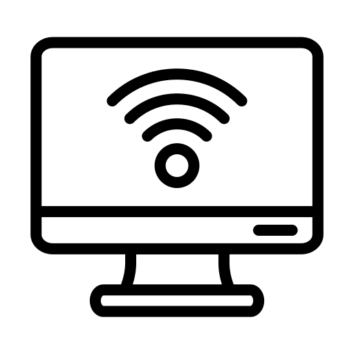 Monitor screen display networking icon