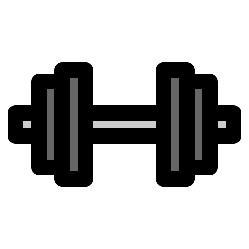 Dumbbell sports and competition dumbbell fitness icon