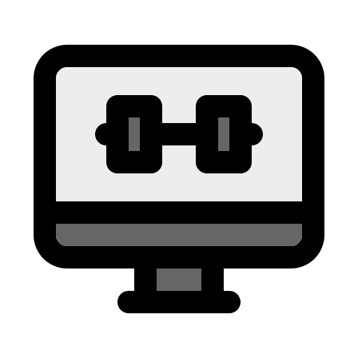 Gym monitor sports and competition workout icon