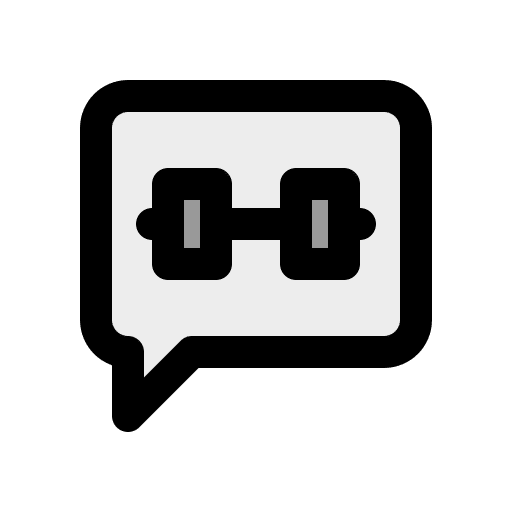 Chat gym communications sports and competition icon Chat gym communications sports and competition icon