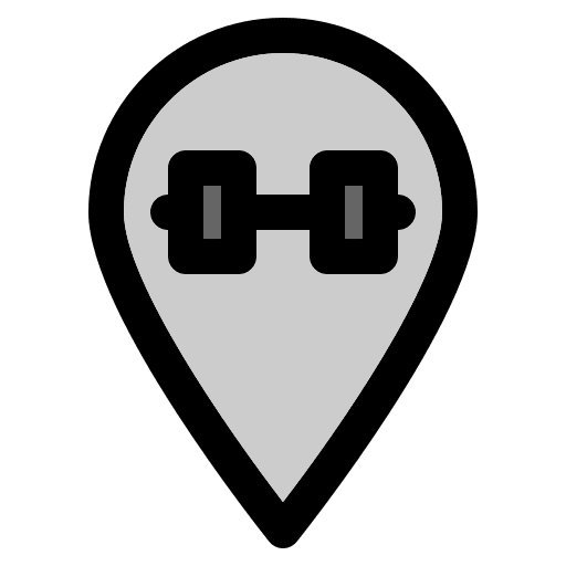 Location location gym fitness icon Location location gym fitness icon