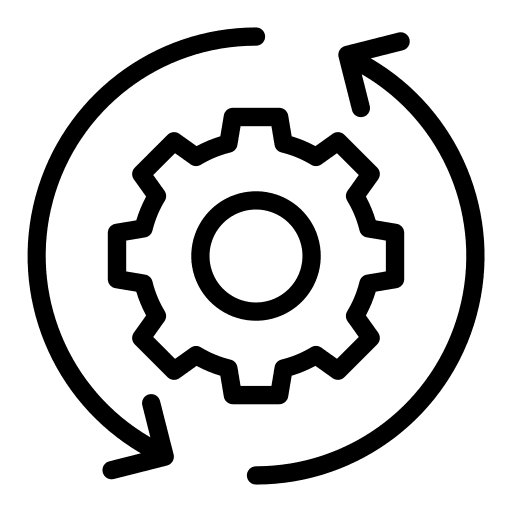 Setting settings rotation arrows icon