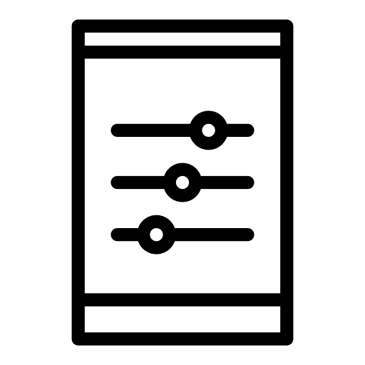Adjust mobile settings adjustment icon Adjust mobile settings adjustment icon