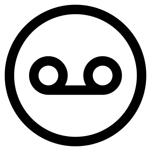 Record music player voicemail communication icon