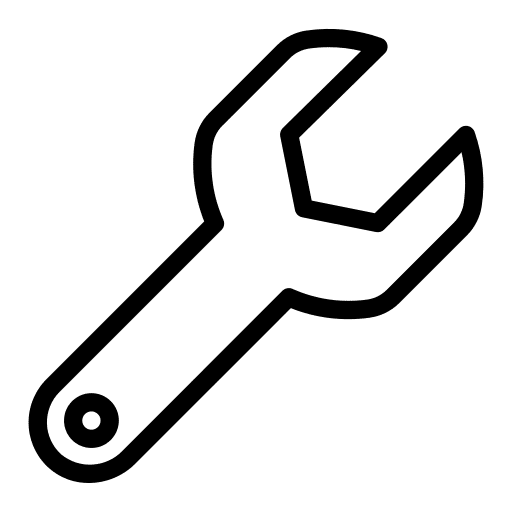 Repair improvement wrench setting icon Repair improvement wrench setting icon