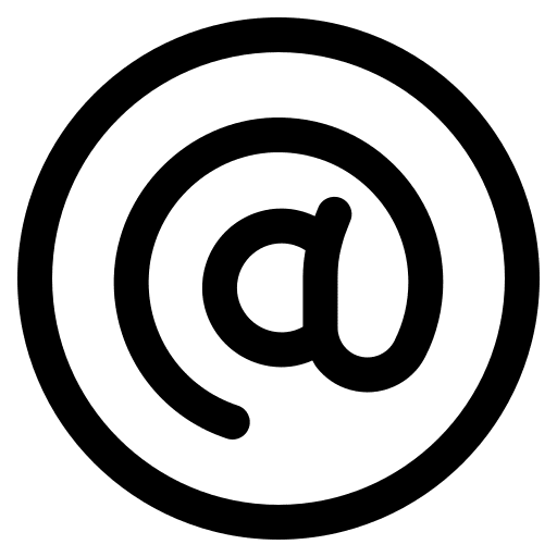 At sign communications internet communication icon At sign communications internet communication icon