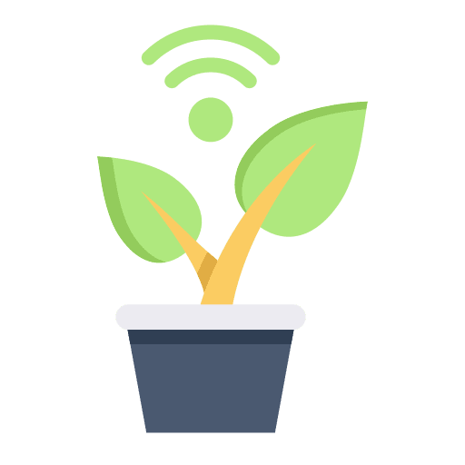 Agriculture application internet of things plant icon