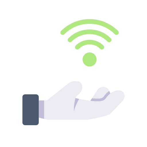 Hand care internet iot icon
