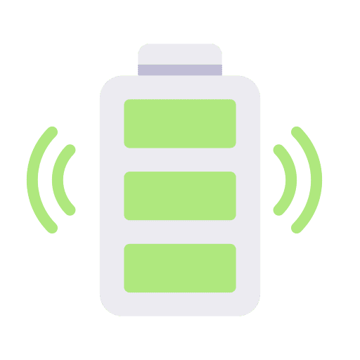 Battery wireless networking power icon Battery wireless networking power icon