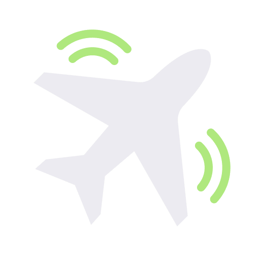 Flight networking application internet of things icon Flight networking application internet of things icon