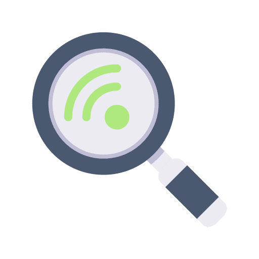 Magnifying glass find internet internet of things icon Magnifying glass find internet internet of things icon