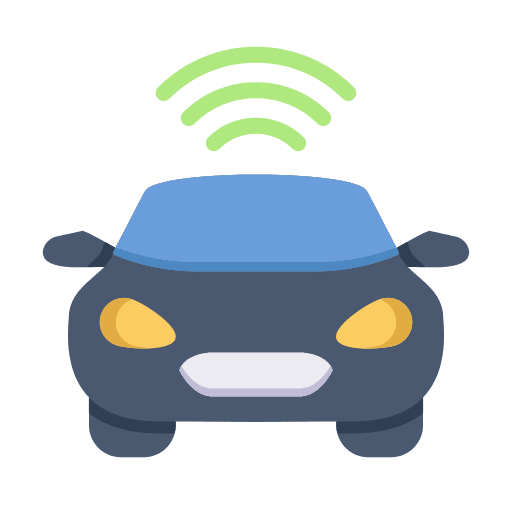 Car wireless iot internet icon Car wireless iot internet icon