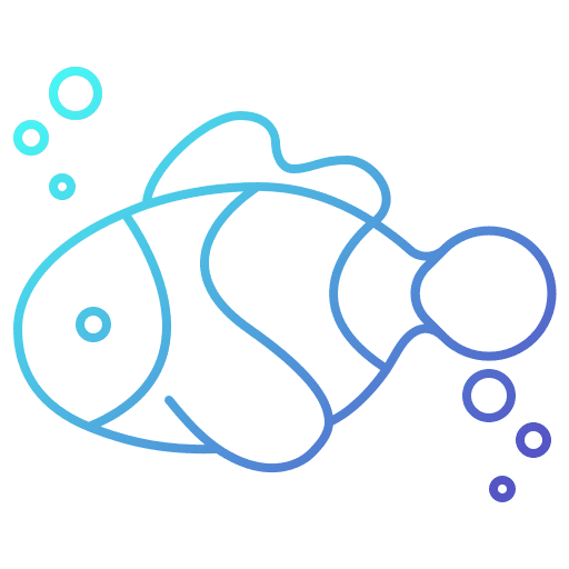 Clown fish sea life ocean clown fish icon
