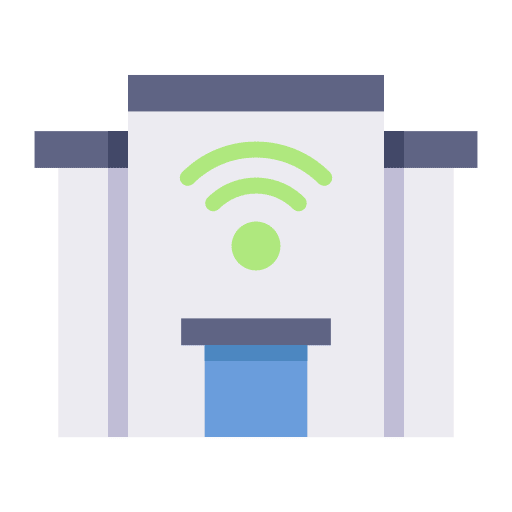 Skycraper internet of things iot office icon Skycraper internet of things iot office icon