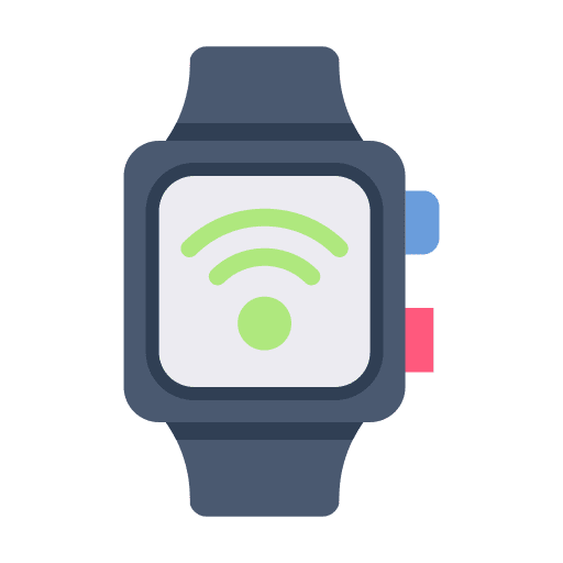 Smart watch wireless time application icon Smart watch wireless time application icon