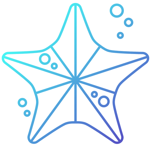 Starfish echinoderm shark starfish icon