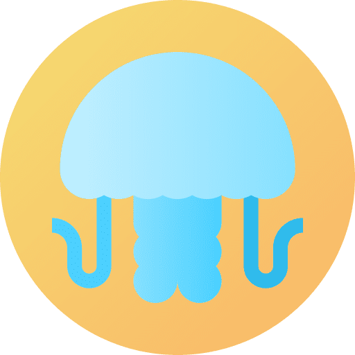 Jellyfish sea life marine animal kingdom icon