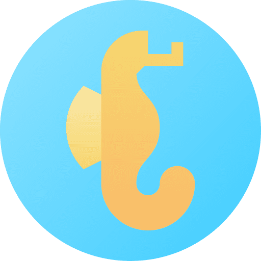 Seahorse aquatic animal kingdom sea life icon Seahorse aquatic animal kingdom sea life icon