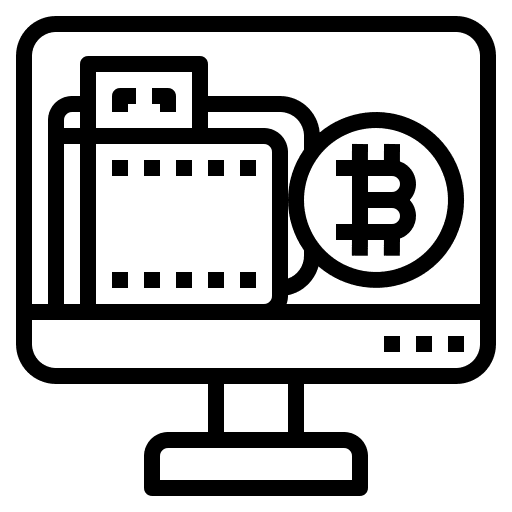 Online payment online payment bitcoin computer icon Online payment online payment bitcoin computer icon