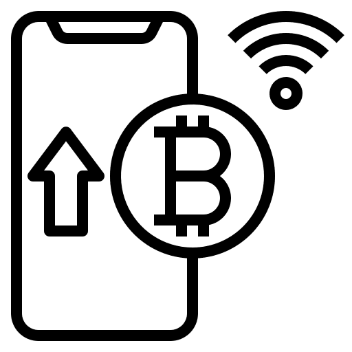 Smartphone smartphone transaction bitcoin icon Smartphone smartphone transaction bitcoin icon
