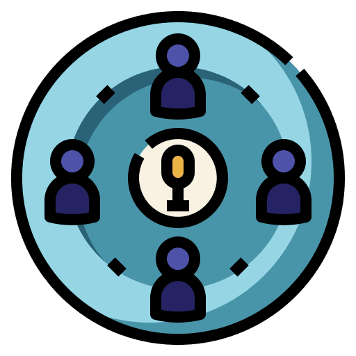 Commuication social media board of directors round table icon