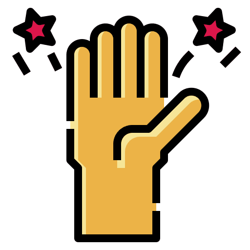 Hand up class social media raise hand icon