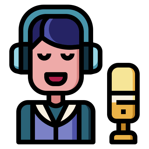 Speech moderator announcer social media icon Speech moderator announcer social media icon